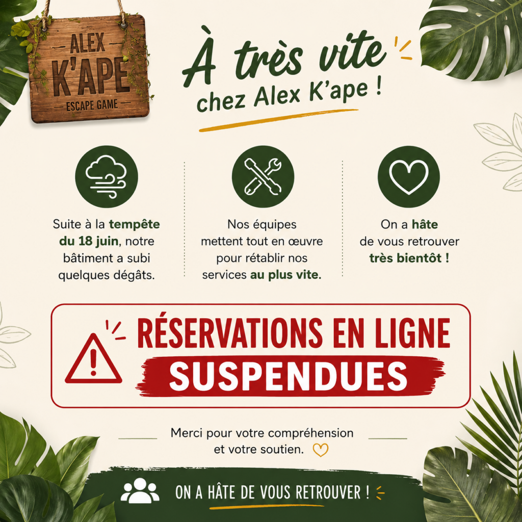 Fermeture exceptionnelle